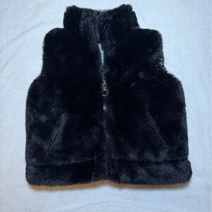 Urban Republic Black Faux Fur Vest for Kids